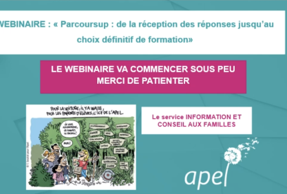 webinaire Parcoursup 24 mai 2023