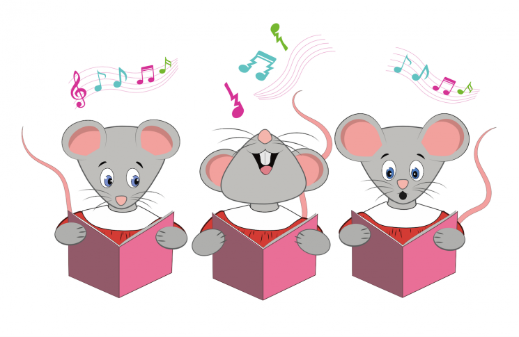 Trois petites souris grises chantent plus ou moins juste