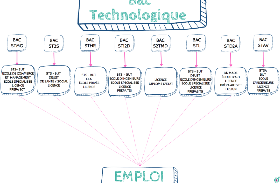 Quelles études supérieures sont accessibles aux bacheliers qui ont suivi la voie technologique